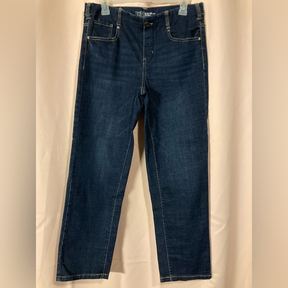 Time and Tru Women's Dark Blue Straight Jeans - Picture 1 of 2